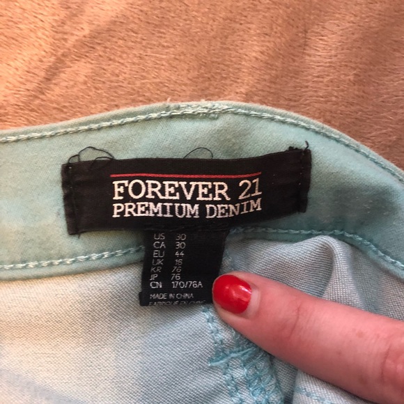 Forever 21 Premium Denim - light teal jeans - Picture 4 of 4